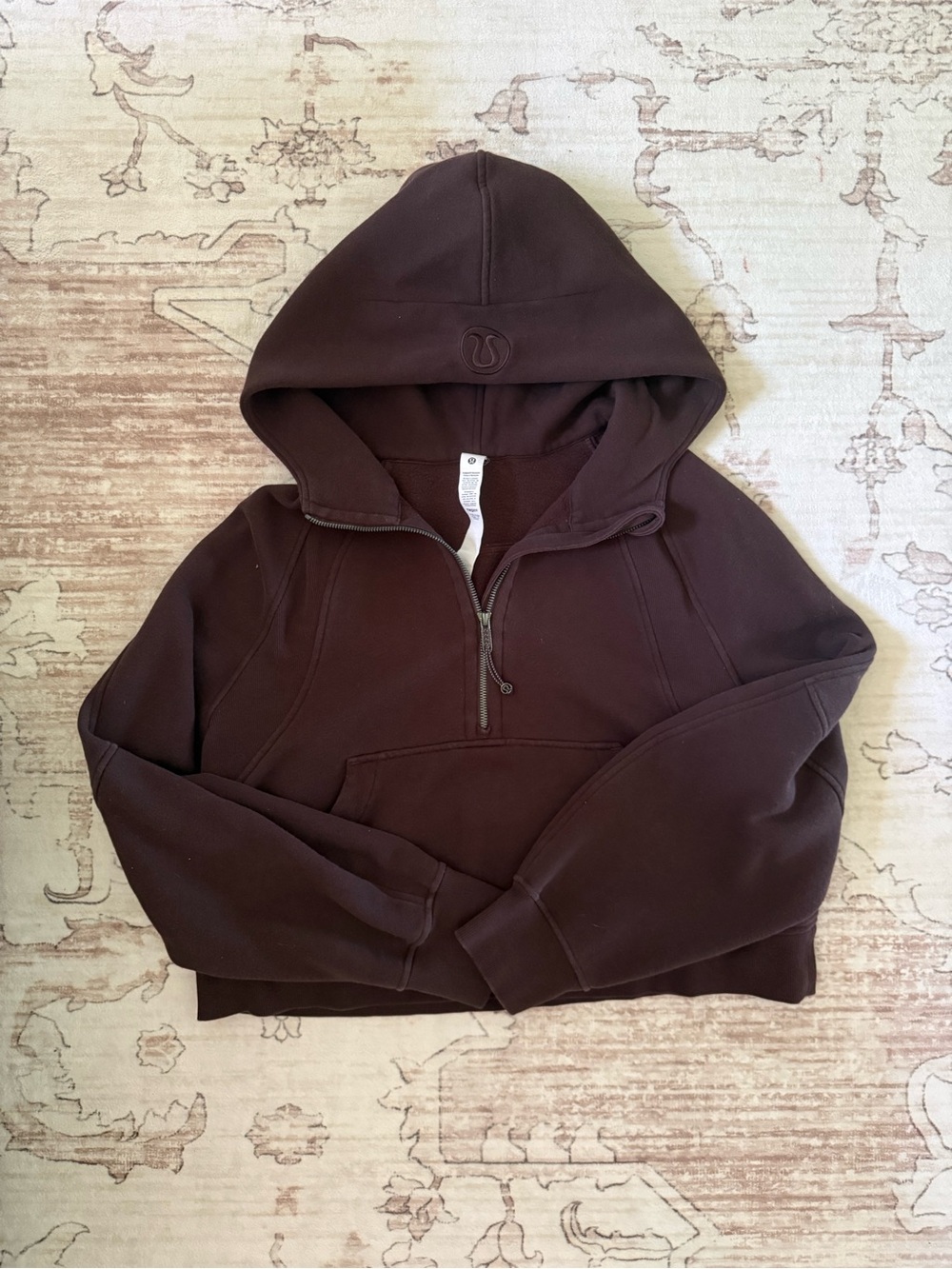 Lululemon Brown Scuba Half-Zip Hoodie